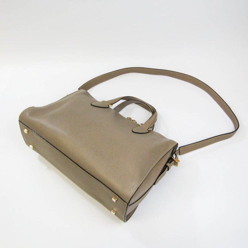 Valextra Beige Leather Handbag (Pre-Owned)