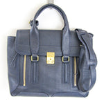 3.1 Phillip Lim Pashli Navy Leather Handbag (Pre-Owned)