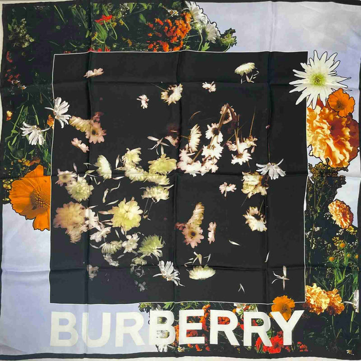 Burberry Silk 2024 Floral Square Scarf