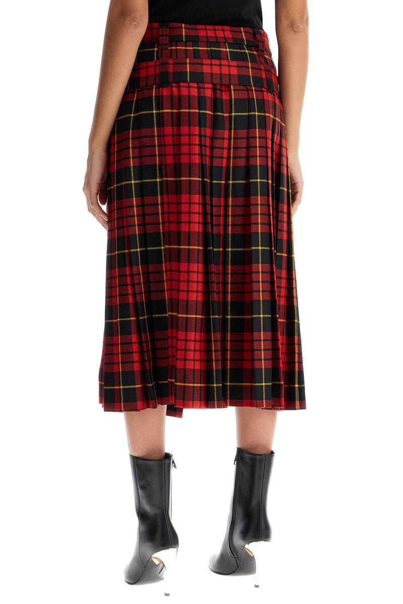 Alexander Mcqueen Women's Plaid Pleated Skirt With