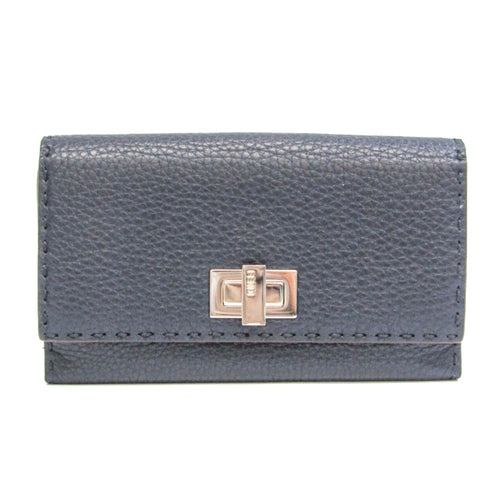 Fendi Selleria Navy Leather Wallet  (Pre-Owned)