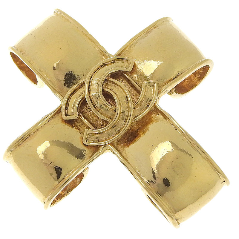 Chanel Broche Gold Gold Plated Brooch Jewelry (Pre-Owned)