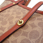 Coach Signature Brown Canvas Tote Bag (Pre-Owned)