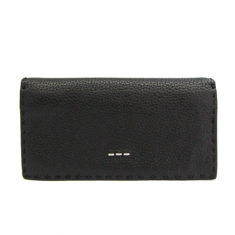 Fendi Selleria Black Leather Wallet  (Pre-Owned)