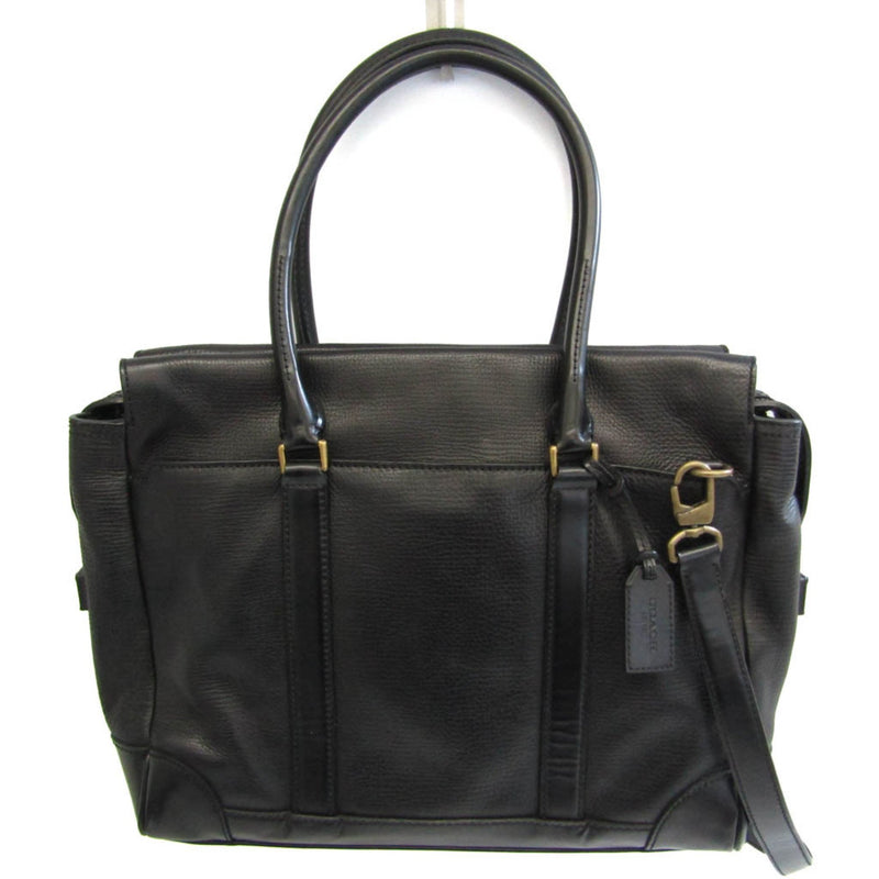 Coach Black Leather Handbag (Pre-Owned)