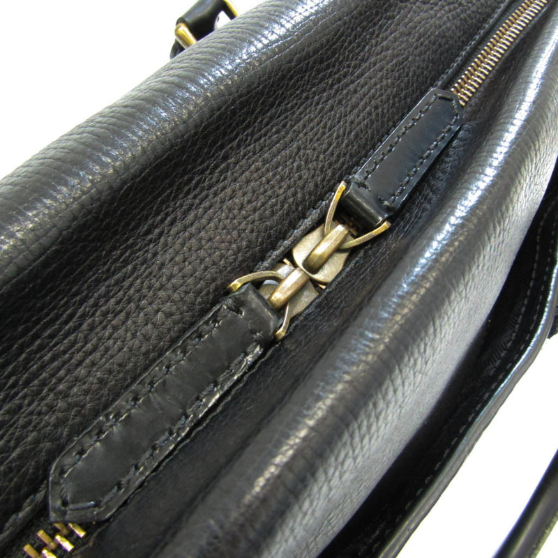 Coach Black Leather Handbag (Pre-Owned)