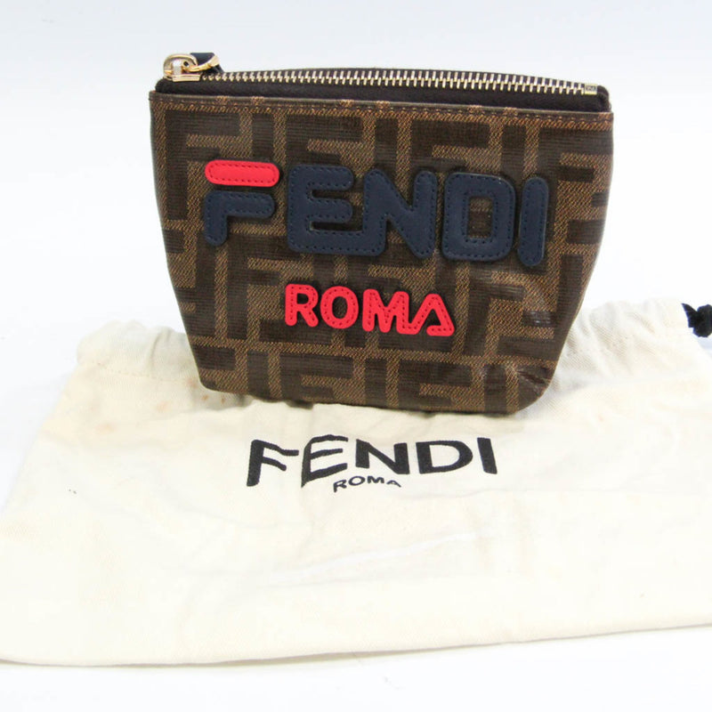 Fendi Pocket Brown Canvas Wallet  (Pre-Owned)