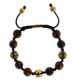 Nialaya Chic Multicolor CZ & Tigers Eye Women's Bracelet