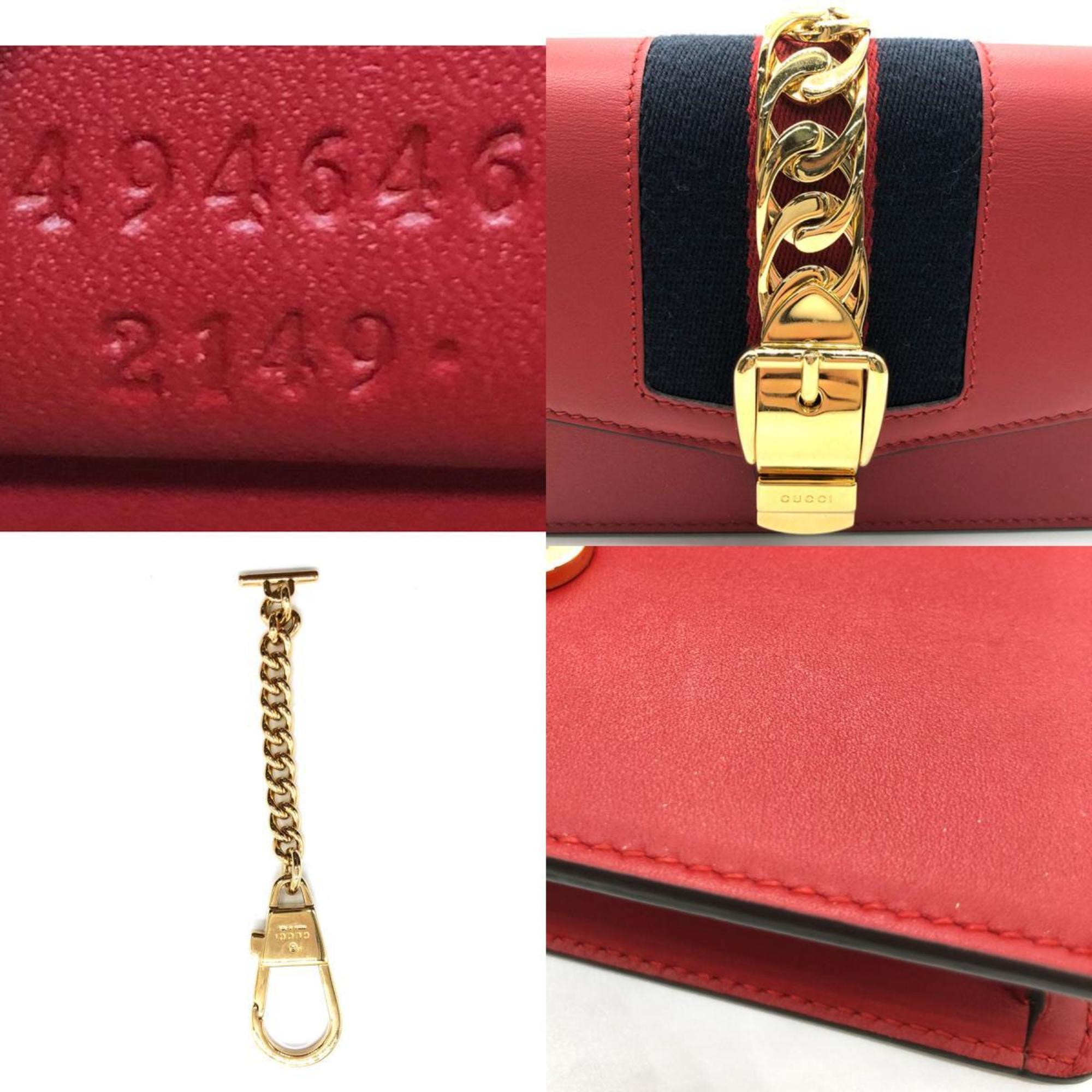 gucci Gucci Sylvie Small Red Leather Shoulder Bag - Tradesy