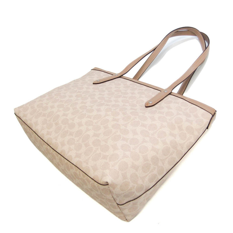 Coach Signature Beige Canvas Tote Bag (Pre-Owned)