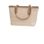 Coach Signature Beige Canvas Tote Bag (Pre-Owned)