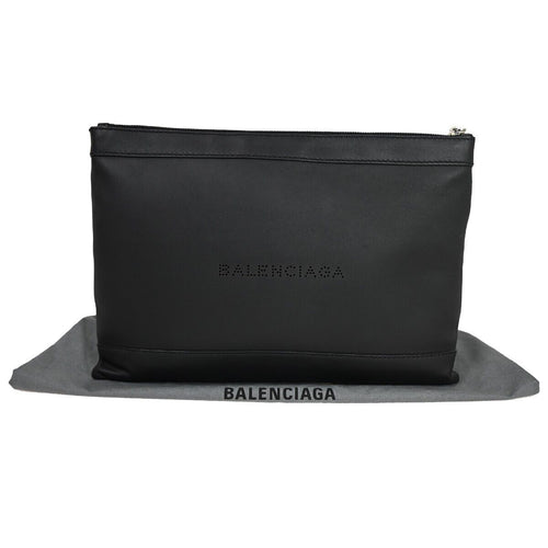 Balenciaga Black Leather Clutch Bag (Pre-Owned)