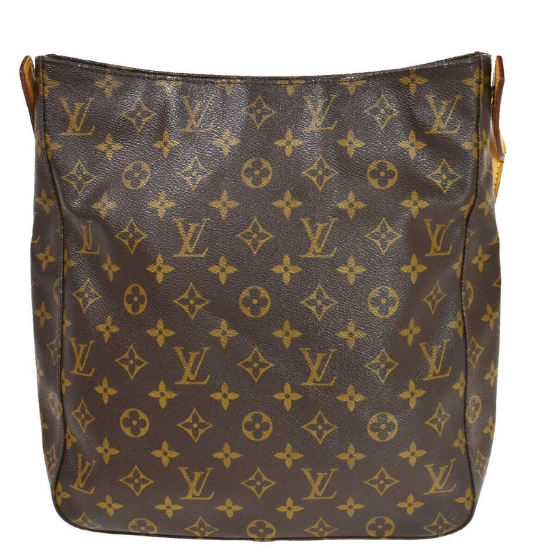Authentic-Louis-Vuitton-Monogram-Looping-GM-Shoulder-Bag-Brown