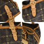 Louis Vuitton Rivet Brown Canvas Shoulder Bag (Pre-Owned)