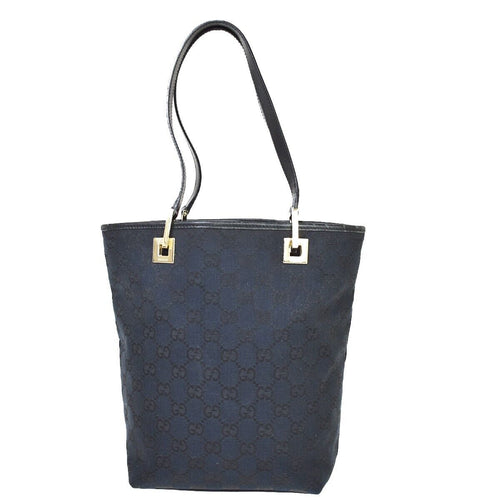 Gucci Gg Canvas Navy Canvas Tote Bag (Pre-Owned)