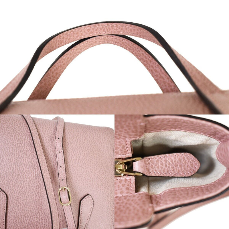 Gucci Swing Pink Leather Handbag (Pre-Owned)