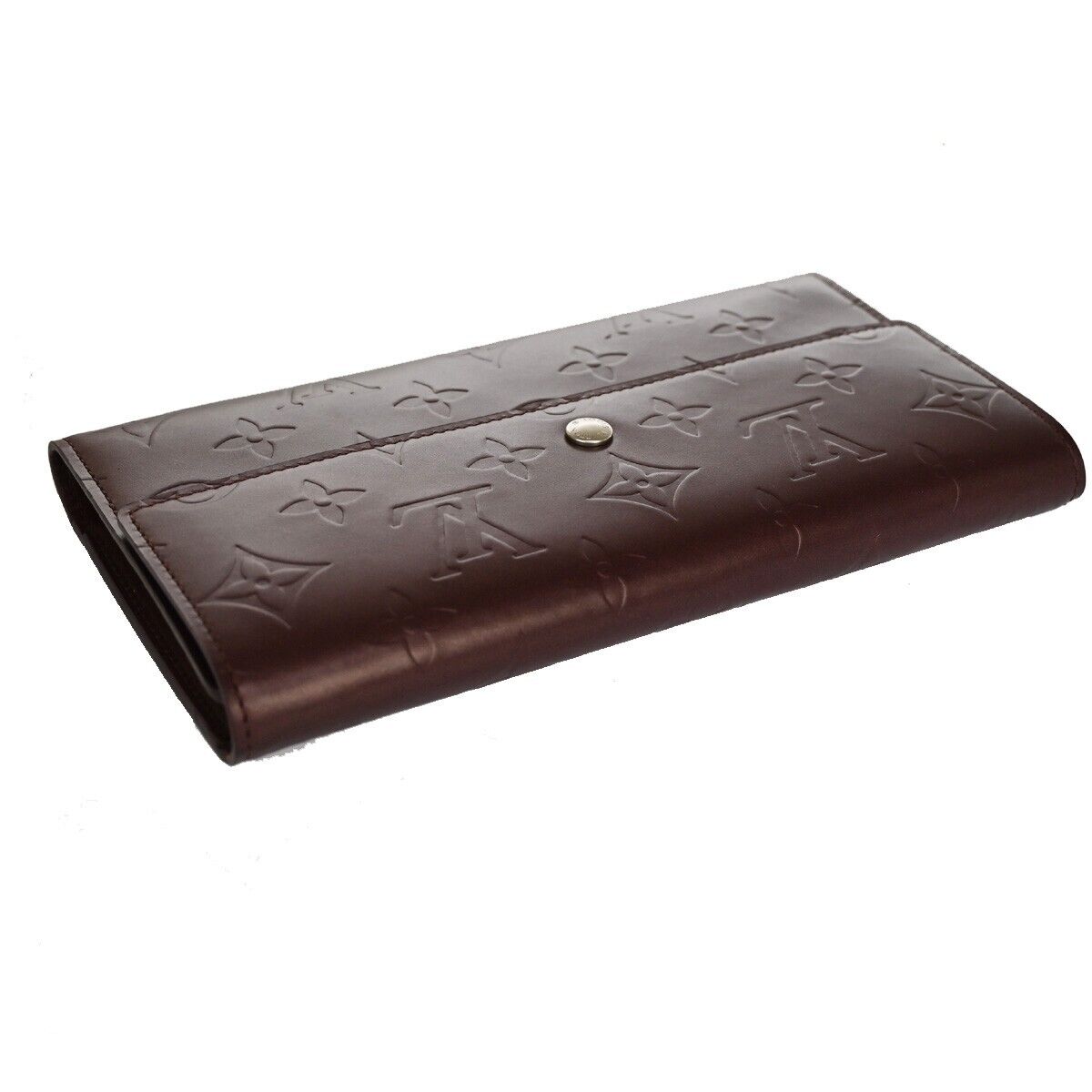 Louis Vuitton Portefeuille Sarah Burgundy Leather Wallet (Pre