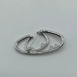 Swarovski Balfore Silver Rhodium Double Oval Crystals Brooch