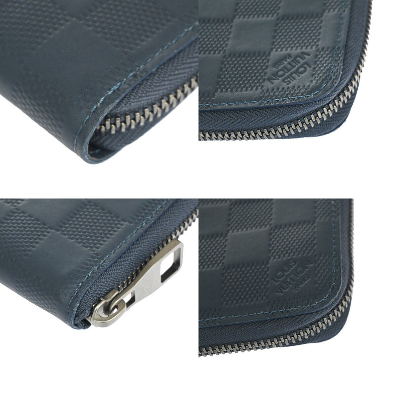 Louis Vuitton Zippy Vertical Wallet, Blue, One Size