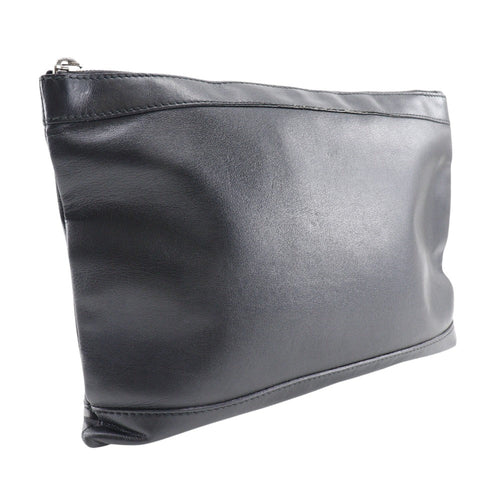 Balenciaga Navy Black Leather Clutch Bag (Pre-Owned)