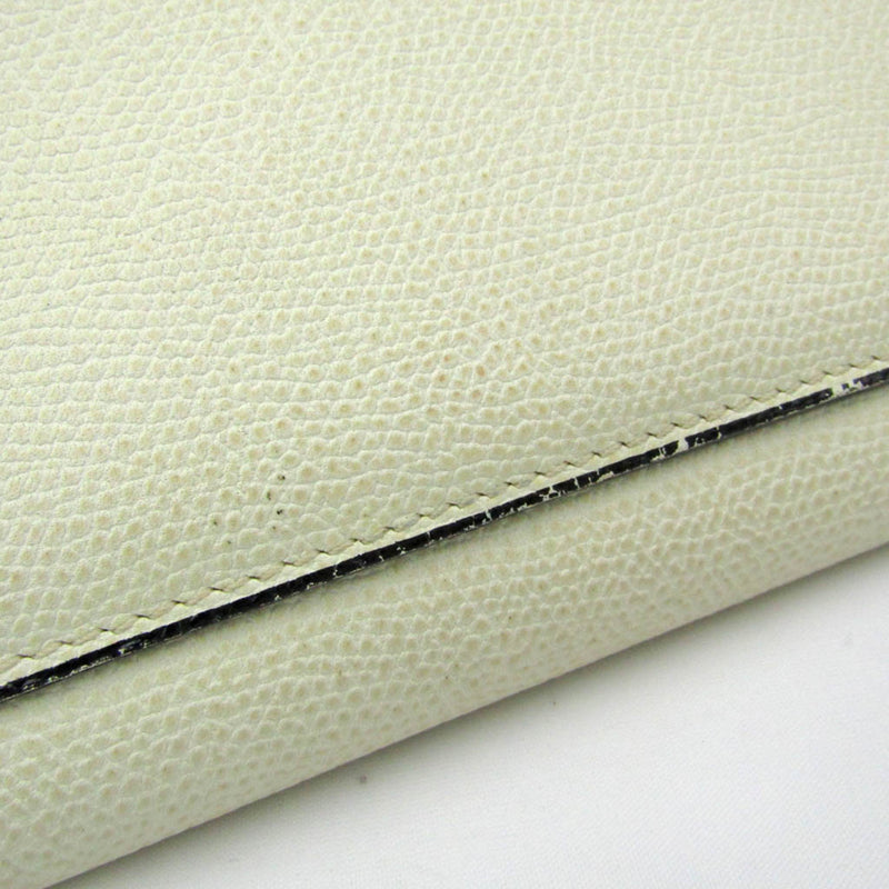 Valextra Beige Leather Wallet  (Pre-Owned)