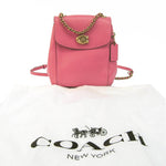 Coach Pink Leather Backpack Bag (Pre-Owned)