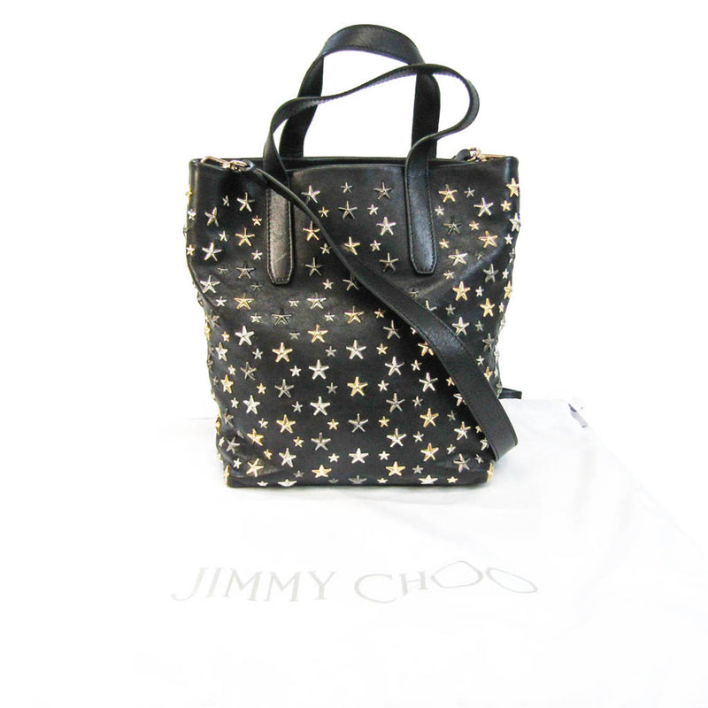 Jimmy Choo Star Black Leather Shoulder Bag (Pre-Owned)