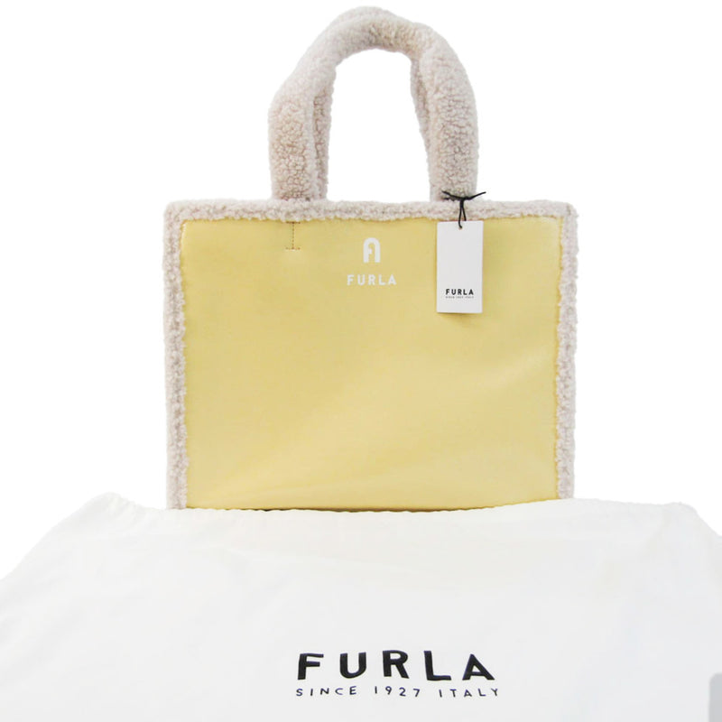 Furla Yellow Patent Leather Tote Bag (Pre-Owned)