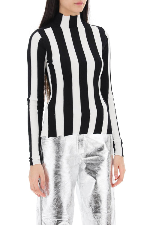 Interior Women's Ridley Striped Funnel-Neck Sweater