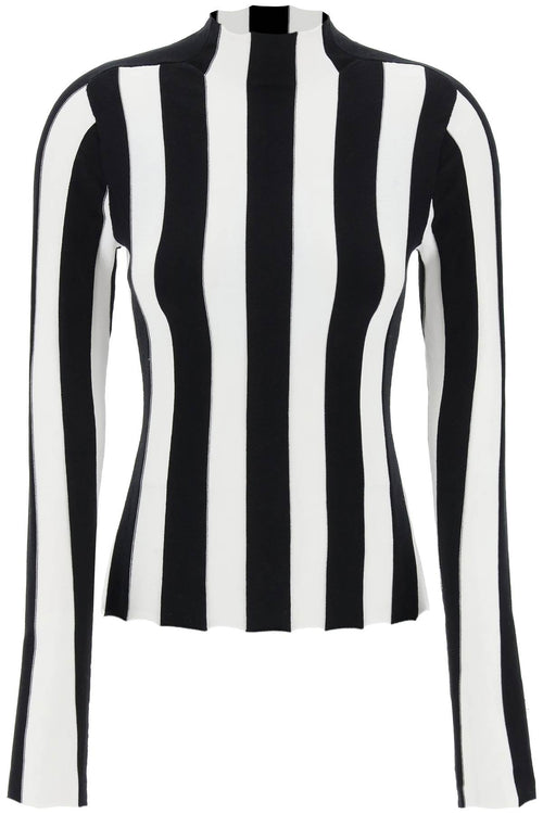 Interior Women's Ridley Striped Funnel-Neck Sweater