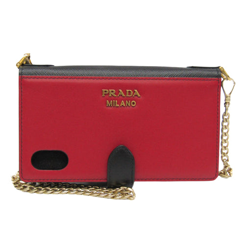 Prada Red Leather Phone Jewelry (Pre-Owned)