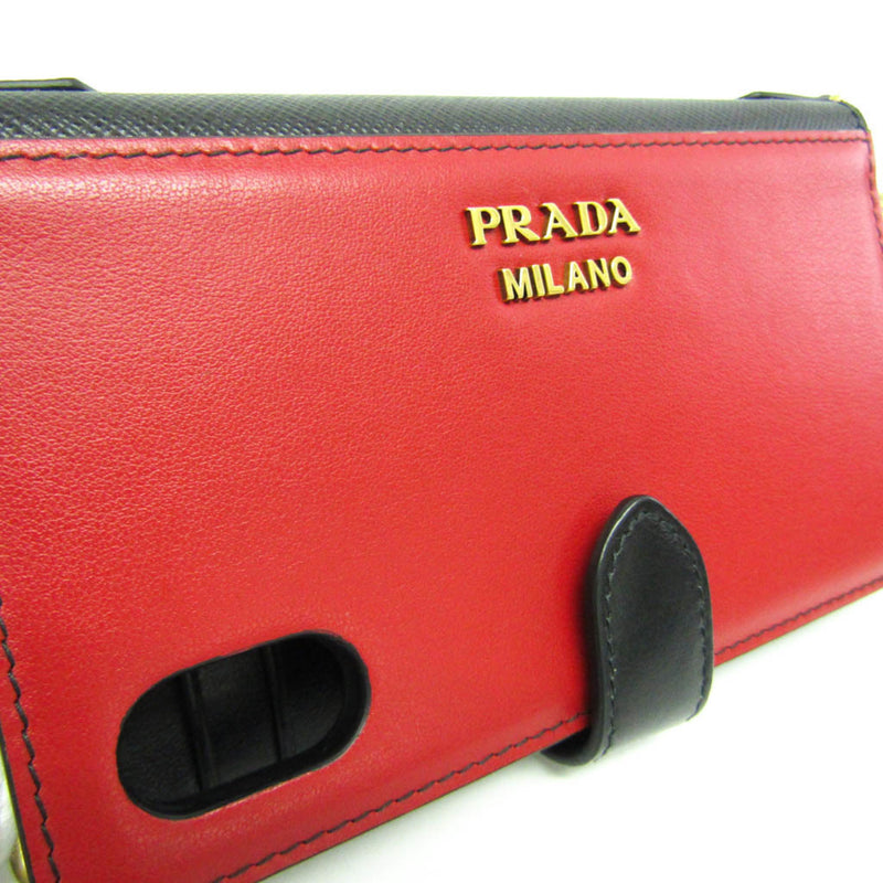 Prada Red Leather Phone Jewelry (Pre-Owned)