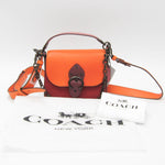 Coach Orange Leather Shopper Bag (Pre-Owned)