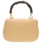 Gucci Bamboo Beige Leather Handbag (Pre-Owned)