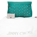 Jimmy Choo Zena Green Leather Clutch Bag (Pre-Owned)