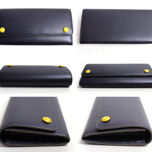 Anya Hindmarch Navy Leather Wallet  (Pre-Owned)