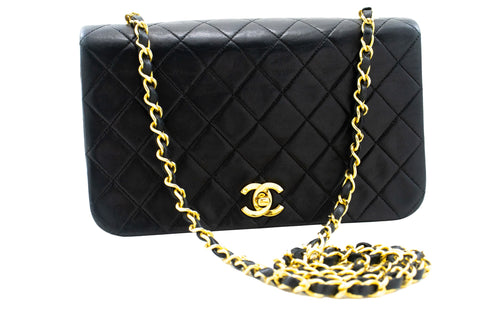 Chanel Mademoiselle Black Leather Shoulder Bag (Pre-Owned)