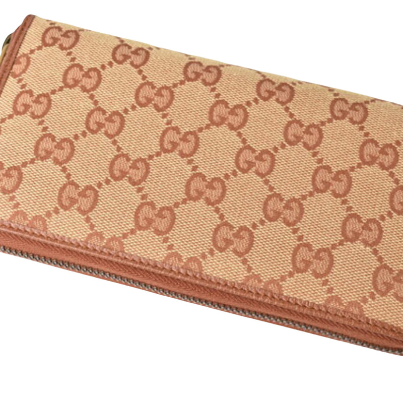 Gucci Continental Beige Canvas Wallet  (Pre-Owned)