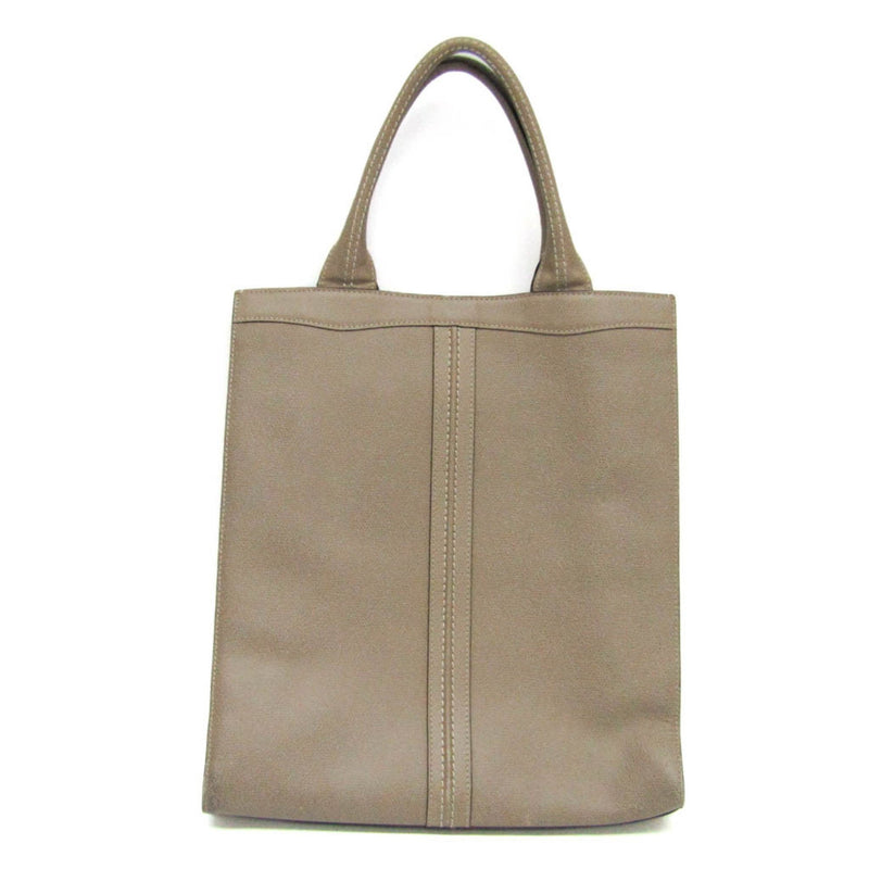 Valextra Ecru Leather Tote Bag (Pre-Owned)