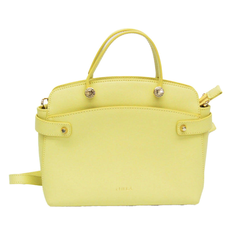 Furla Yellow Leather Handbag (Pre-Owned)