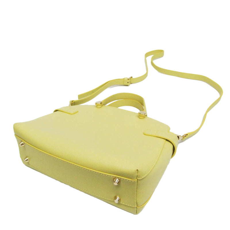 Furla Yellow Leather Handbag (Pre-Owned)