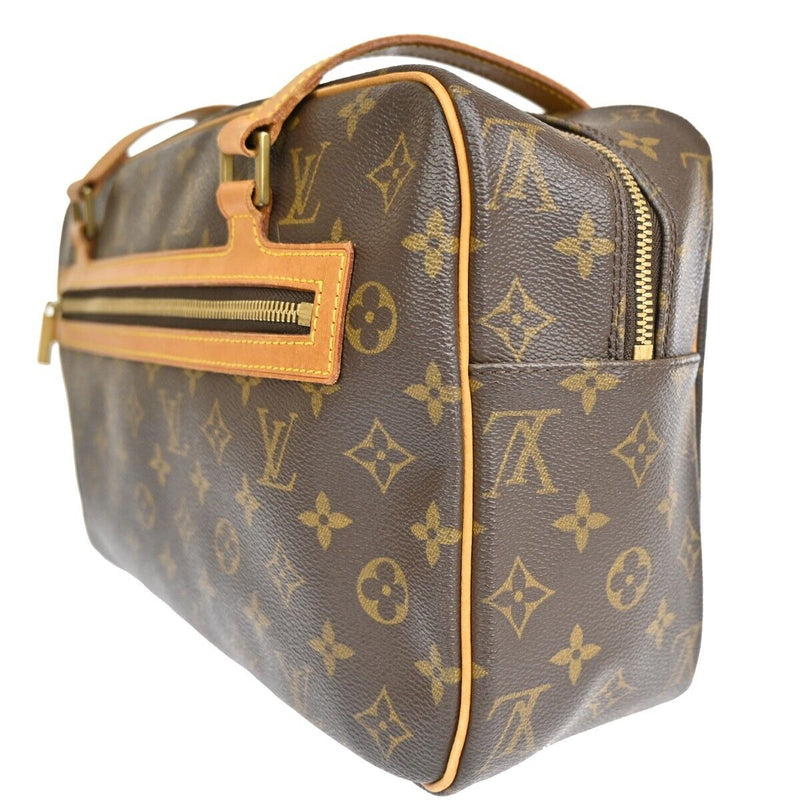 Louis Vuitton Cite Brown Canvas Handbag (Pre-Owned)