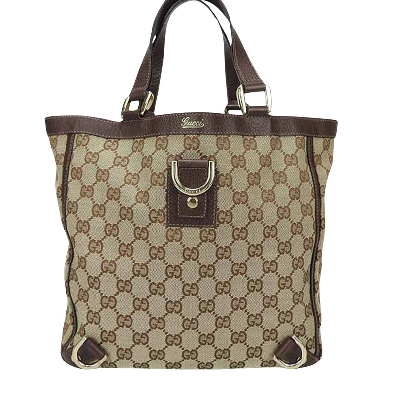 Gucci Cabas Beige Canvas Handbag (Pre-Owned)