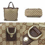 Gucci Cabas Beige Canvas Handbag (Pre-Owned)