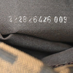 Fendi Zucca Brown Canvas Shoulder Bag (Pre-Owned)