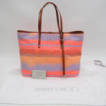 Jimmy Choo Orange Canvas Tote Bag (Pre-Owned)