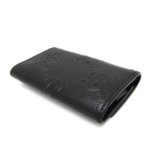 Gucci Gg Embossé Black Leather Wallet  (Pre-Owned)