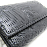 Gucci Gg Embossé Black Leather Wallet  (Pre-Owned)