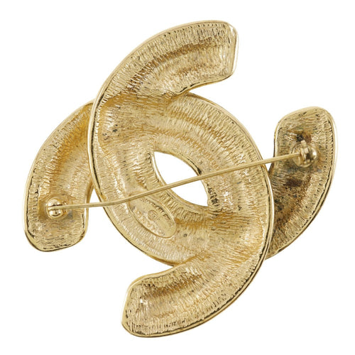 Chanel Broche Gold Gold Plated Brooch Jewelry (Pre-Owned)