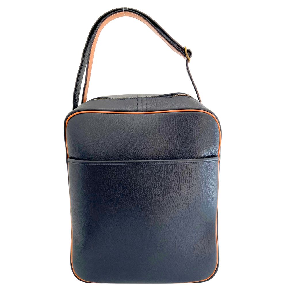 Hermès Victoria Navy Leather Shoulder Bag (Pre-Owned)